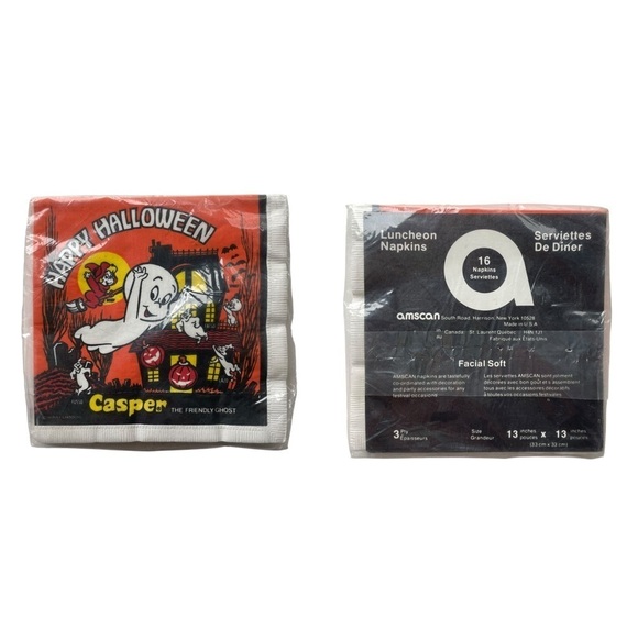Vintage Casper The Friendly Ghost Napkins 1 Package Of 16 New Halloween Cartoon - Picture 10 of 10